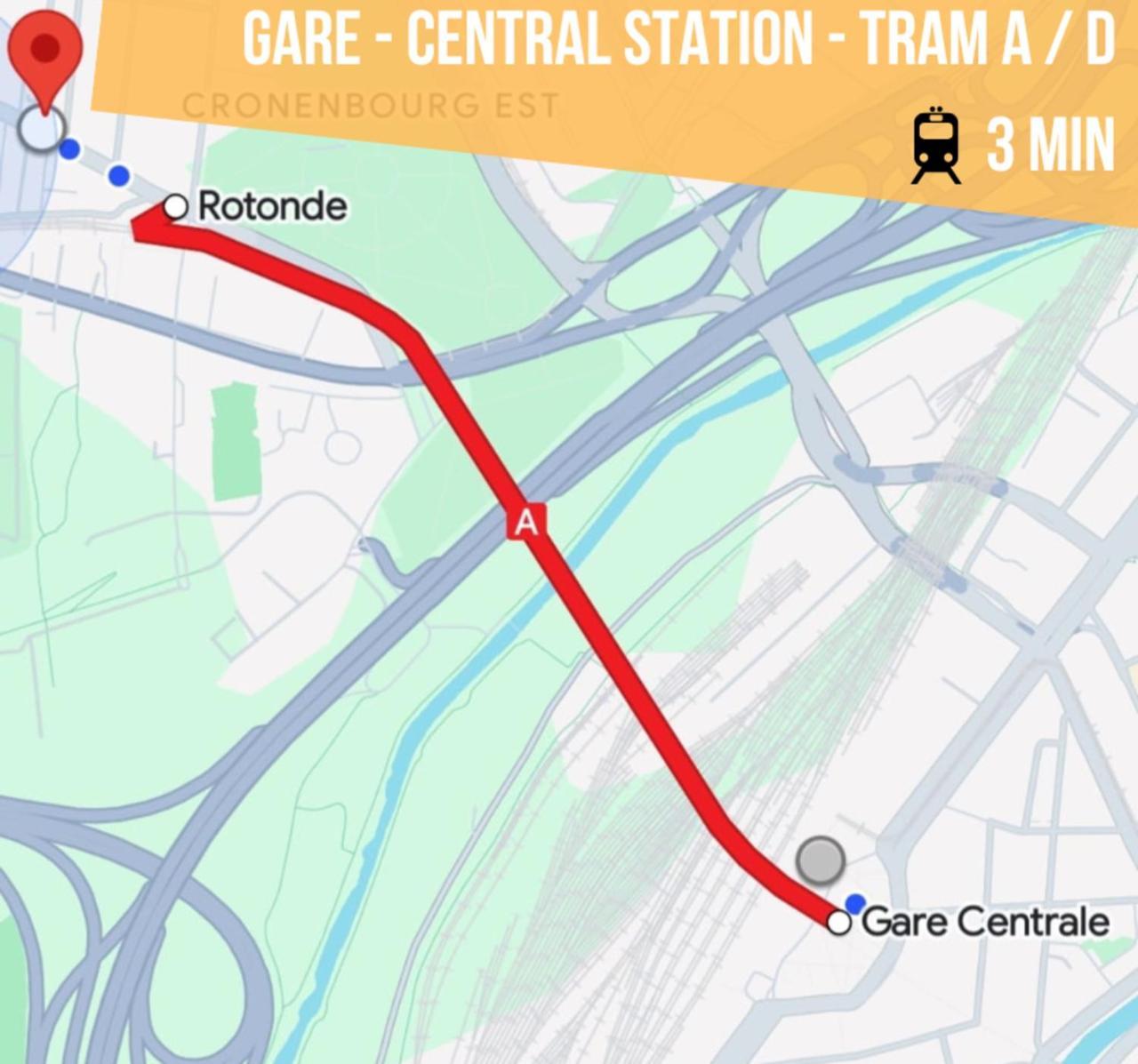 Lit Rond Tres Grand Et Confortable - Garage Possible Ou Parking Gratuit Rue - Gare 2 Min Et Ville 4 Min En Tram - Ciel Etoile - Netflix Videoprojecteur - Luxe Et Evasion Štrasburk Exteriér fotografie